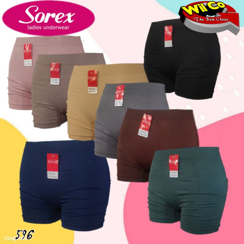 K596 - (Harga Per 1 Potong) SHORTPANTS CELANA DALAM STRETCH PENDEK WANITA SOREX RAJUT SEAMLESS FREE SIZE SETARA M - L