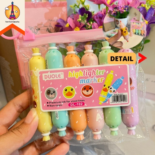 

Stabilo 2 Sisi 1 Pouch 6 Pcs Sosis Bungkus Warna Pastel Murah Bagus Imut Pastel Highlighter Fancy Best Gift Present For Birthday Event Souvenir Alat Tulis Kantor Sekolah Ready Grosir Kado Ulang Tahun READY COD