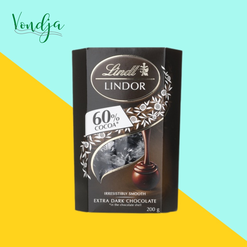 Jual Lindt Lindor Chocolate 60 Dark Chocolate Coklat Import Shopee Indonesia