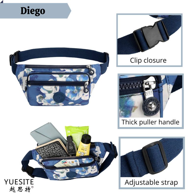 Tas pinggang fashion import yuesite diego waist bag