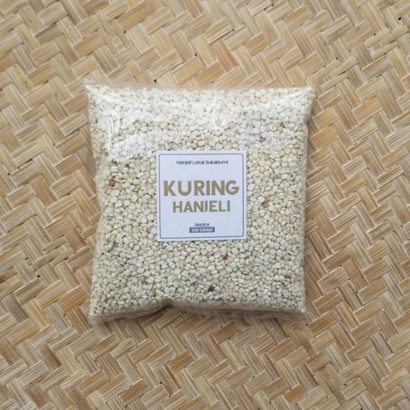 

KURING HANJELI 500 gram/ Hanjeli / Barley Lokal / Beras Jali / Beras Barley / Jali-jali / Jali Lokal Sukabumi / Hanjeli Sukabumi / Hanjeli