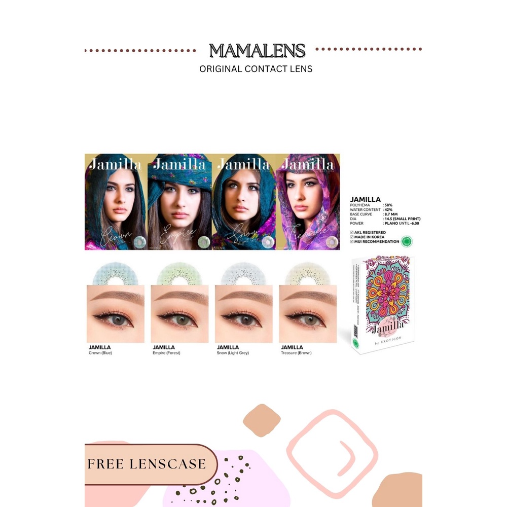 SOFTLENS X2 JAMILLA MINUS -3.25 SD -6.00 FREE LENSCASE | DIA 14.5MM - MAMALENS