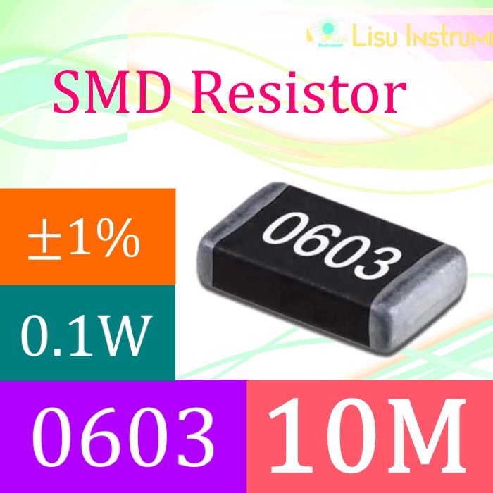 10M 0603 ±1% Thick Film Resistors SMD Chip Resistor 1005 10MΩ