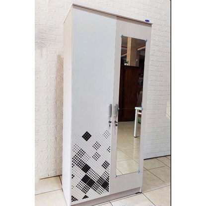 Lemari Pakaian Kayu 2 pintu Minimalis Olympic  LCSP Jena BATAM