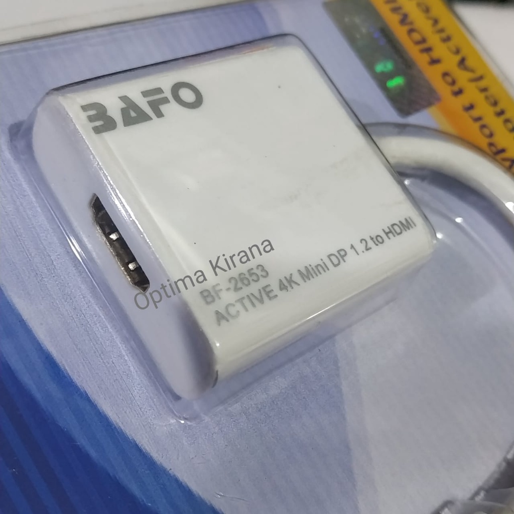 Bafo BF-2653 Mini DP to HDMI Active 4Kx2K 3D Aktif Converter Kabel ThunderBolt Mac