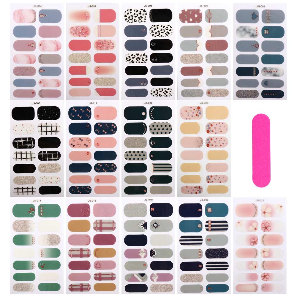 Mxbeauty Self-Adhesive Stiker Kuku Wanita Sederhana Bronzing Salon Kuku Nail Art Sliders DIY Nail Decals