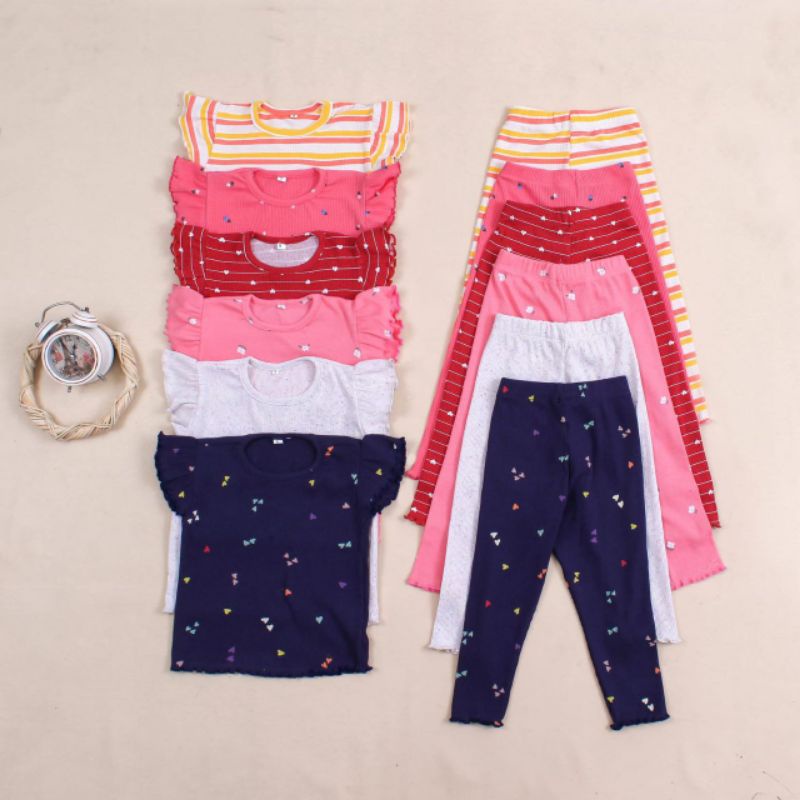 KEIKO ONE SET | Setelan Rib Anak Perempuan 1-5 tahun