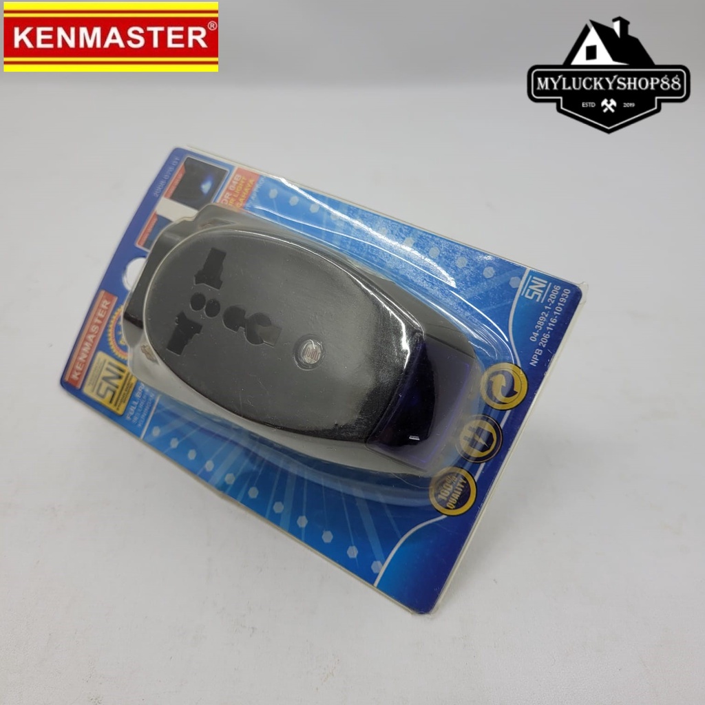 Kenmaster Steker Adaptor 2 Lubang Sensor Cahaya Colokan Universal 04B
