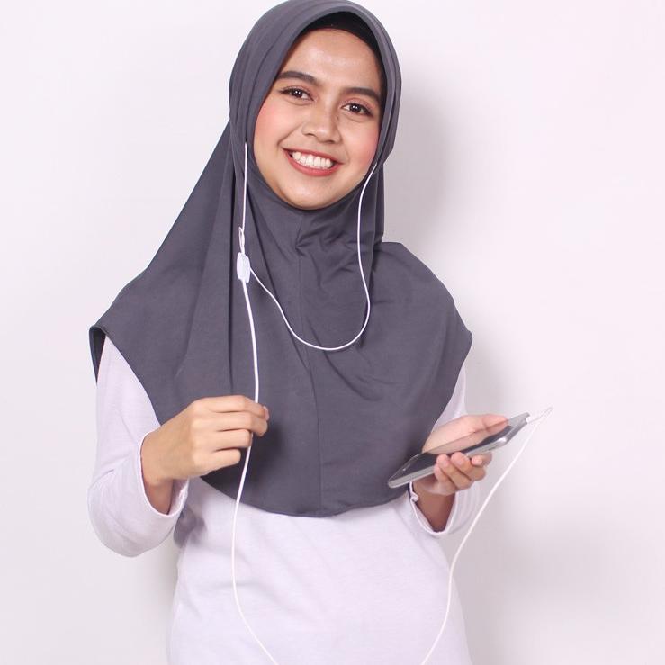 HIJAB SPORT HANNA / HIJAB INSTANT OLAHRAGA / JILBAB SPORT MURAH DENGAN LUBANG HEADSET / JILBAB BERGO