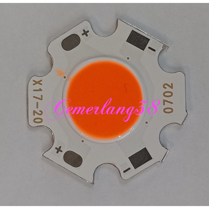 HPL 7W COB / High Power Merah 10-20 mm LED 7 Watt Chips On Board RED