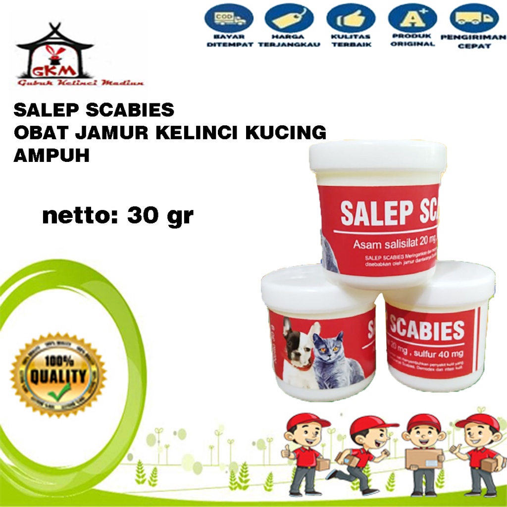 Salep Scabies 30 Gram ObatJamur Kelinci Kucing Ampuh