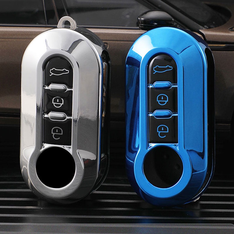 Casing Kunci Mobil Model Flip 3 Tombol Bahan TPU Untuk Fiat Ducato 500 500L Panda Grande Punto Lancia Musa