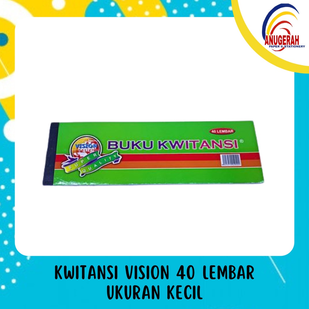 

KWITANSI VISION 40 LEMBAR UKURAN KECIL (PCS)