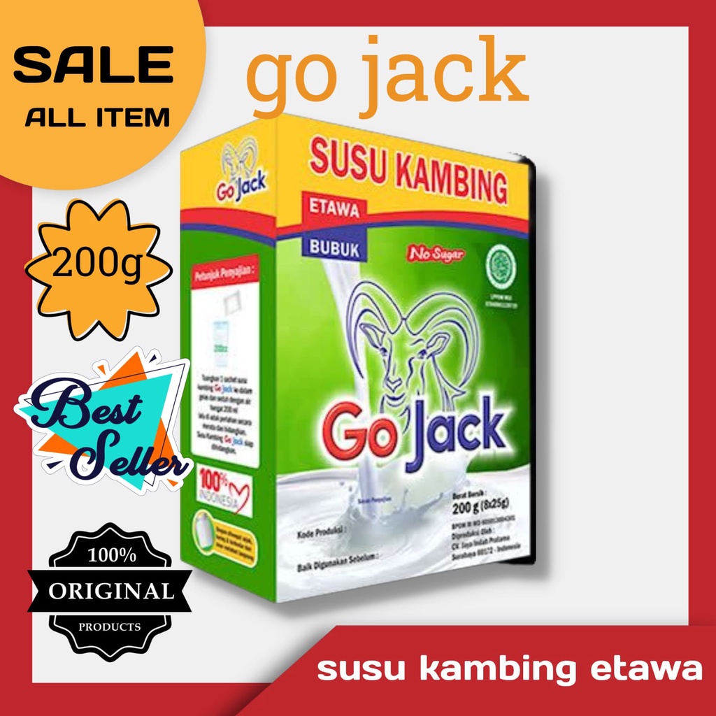 

Susu Kambing Etawa GO JACK Original ( No Sugar) dengan harga terjangkau dan rasa yang mantap