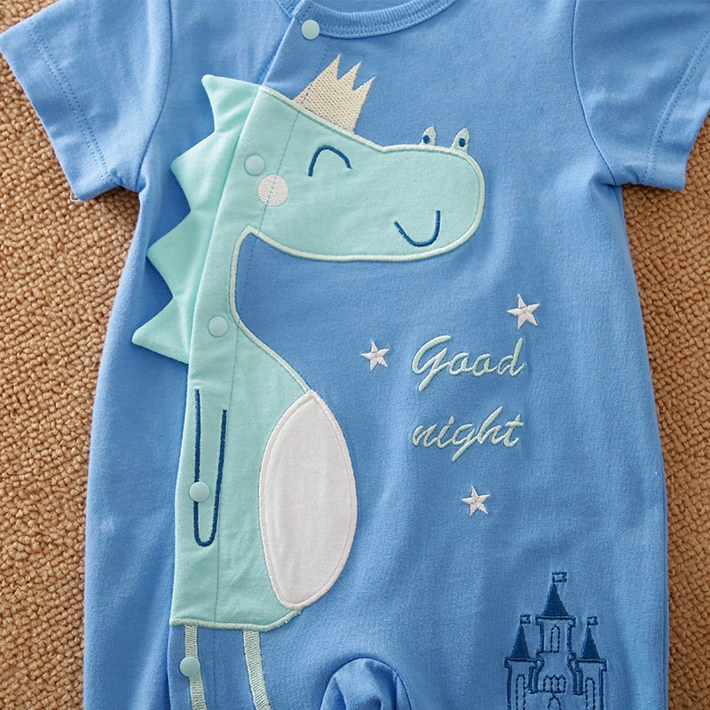 COD- Jumper lengan pendek Motif Seahorses keren warna biru / jumper lucu anak anak usia 0-2 tahun