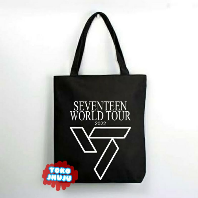 Tas Tote Bag Kpop Seventeen World Tour 2022 logo