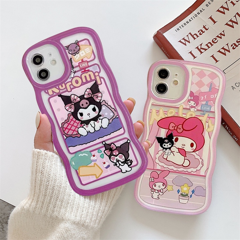 Casing Kuromi Melody Kartun Lucu Untuk Samsung A14 A04 A32 A04s A53 A50 A51 A04E A13 A12 A23 A03s A03 A20s A50S A30 A31 A11 A22 A52 A33 A20 A52s A21s Wavy Edge Transprent Soft Cover