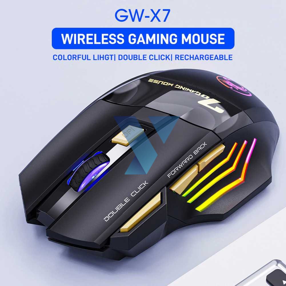 iMice Wireless Gaming Mouse Ergonomic RGB Rechargeable 3200 DPI GW-X7 ( Al-Yusi )