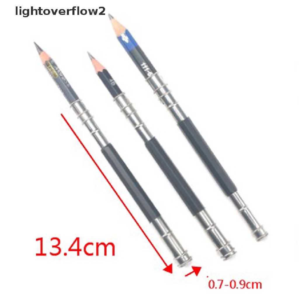 (lightoverflow2) Holder Ekstender Pensil Dua Kepala Adjustable Untuk Sekolah / Kantor