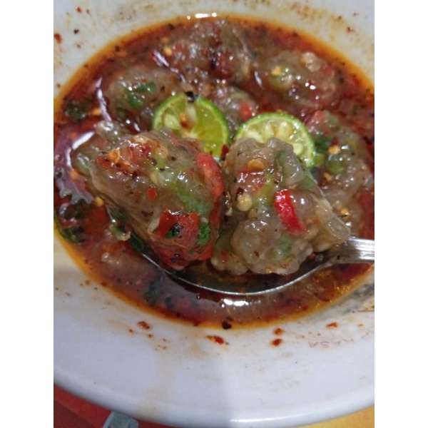 

baso aci tulang rangu sapi plus xtra cabe rawit sangat pedas banget isi 16 butir sudah komplit full harga riseller