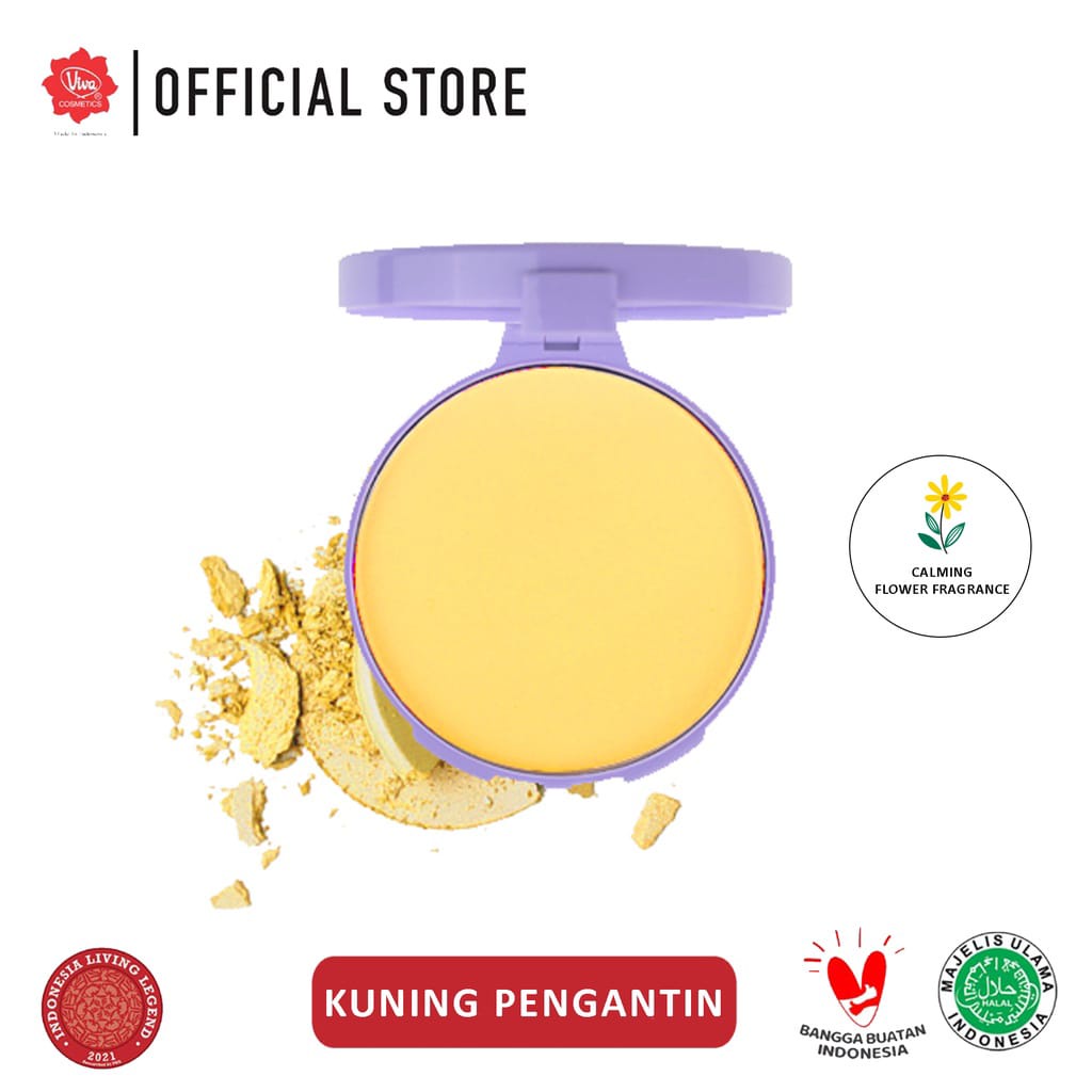 VIVA Compact Powder Lilac (tersedia 3 varian warna) Kosmetik Arjuna