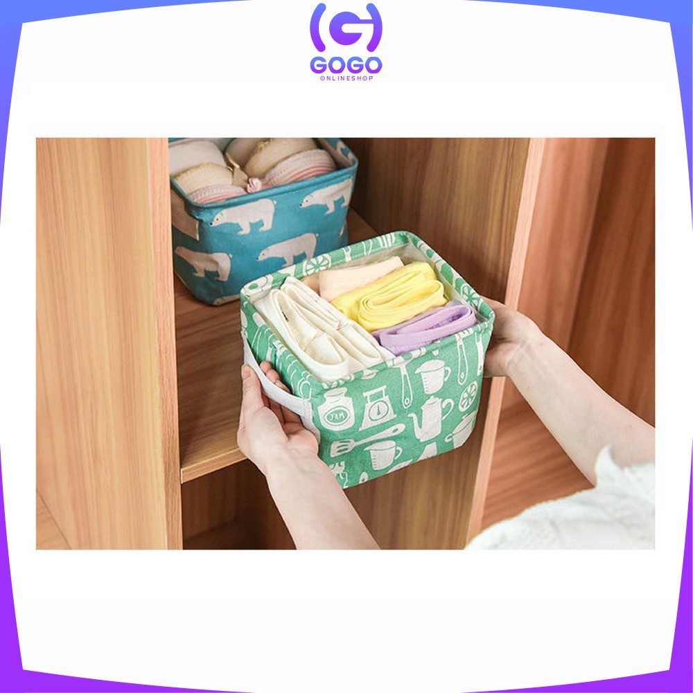 GOGO-C474 Desktop Storage Box Keranjang Penyimpanan Serbaguna / Tempat Perlengkapan Rumah Mini Box Organizer Multifungsi