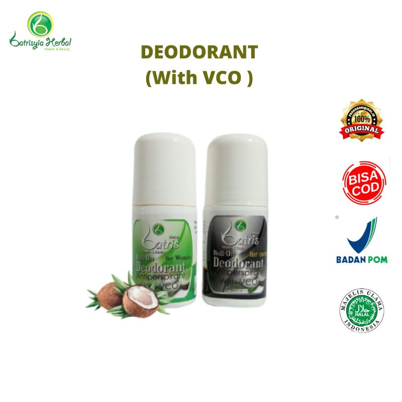 DEODORANT BATRISYIA HERBAL /ROLL ON ALAMI BPOM/ DEODORAN FOR MEN