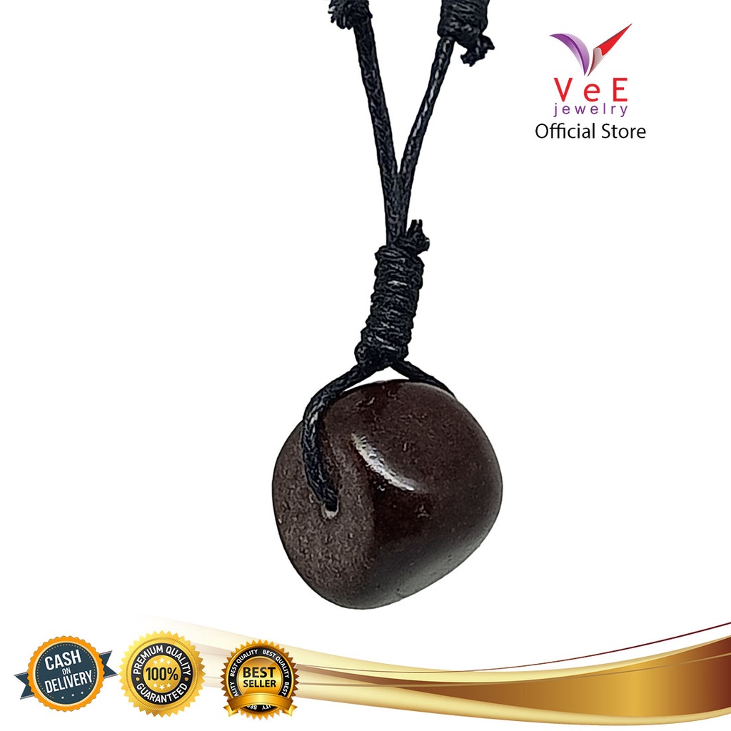 Kalung Liontin Batu Giok Asli Cina Bongkahan - VeE Pendant  Wanita Pria