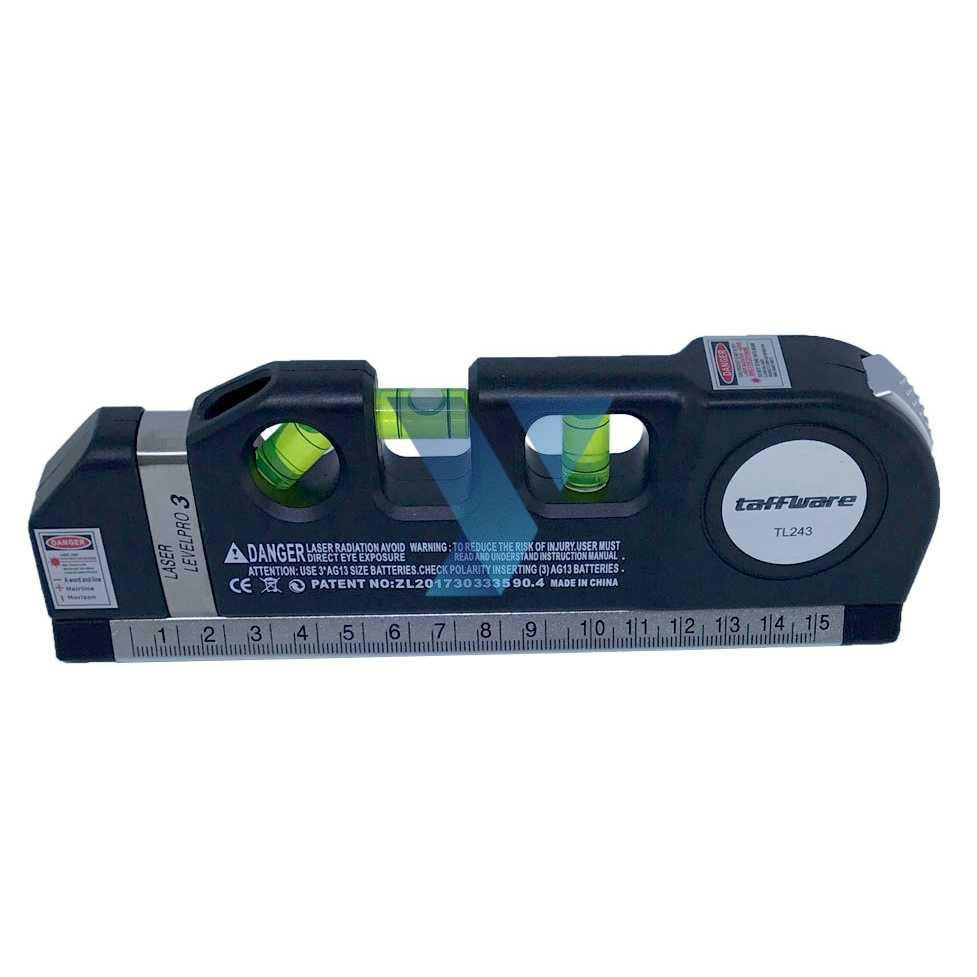 Taffware LEVELPRO3 Penggaris Laser Horizontal 250CM + Waterpass ( Al-Yusi )