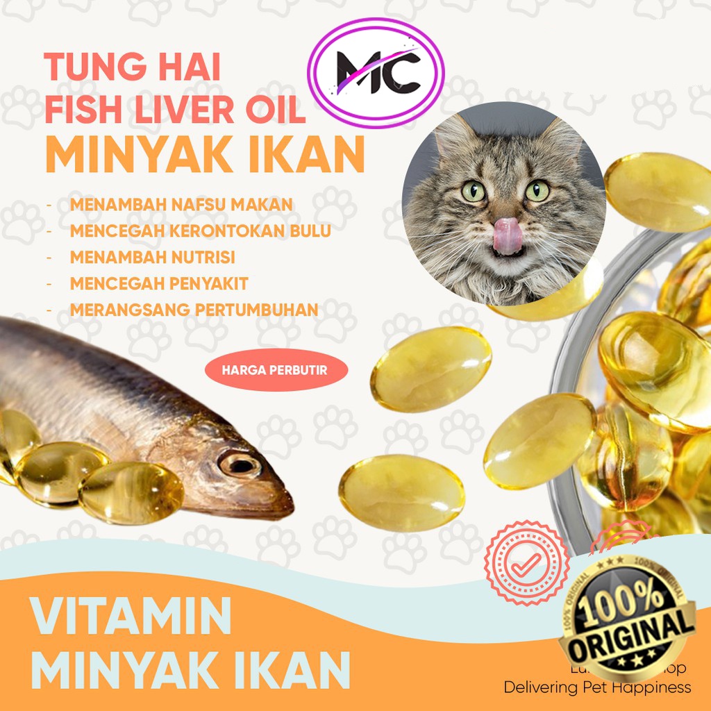 Minyak Ikan Kucing Omega 3 Minyak Ikan Salmon Untuk Hewan Anjing Kucing Fish Oil Obat dan Vitamin Hewan