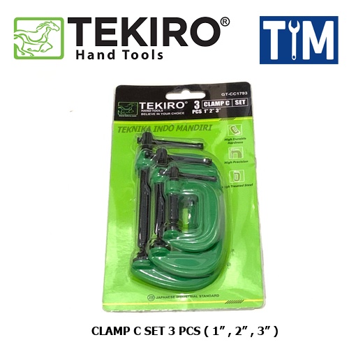 TEKIRO Clamp C Set 3 PCS / Catok C Penjepit / Klem C Set 3 PCS