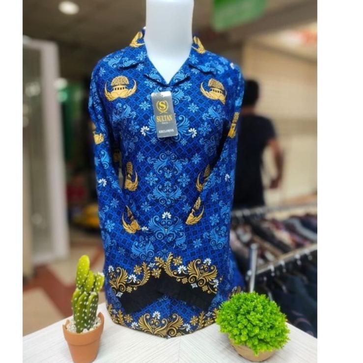 Chekout Seragam Batik KORPRI wanita termurah / seragam korpri wanita / batik korpri wanita lengan pa