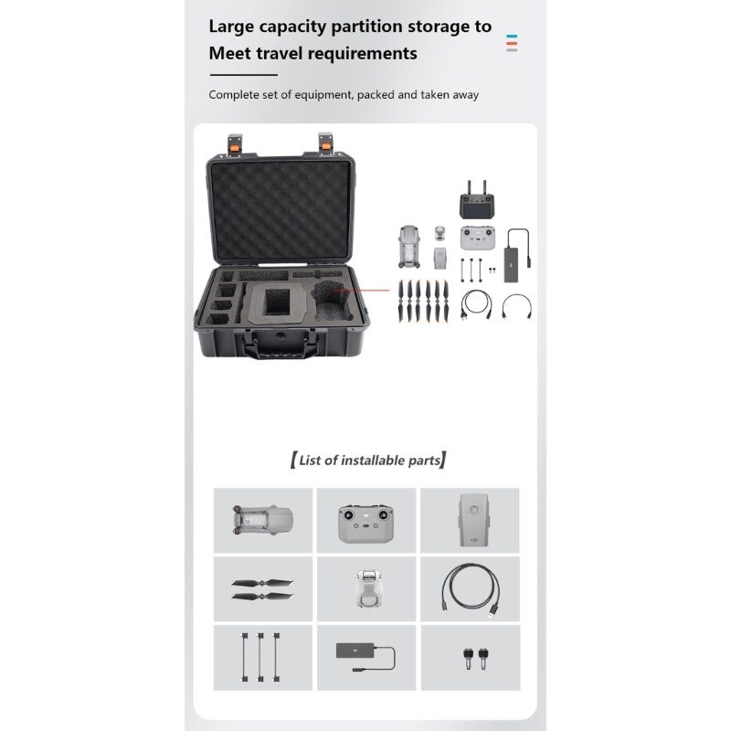 Zzz Tas Koper Hard Case Portable Anti Air / Jatuh Untuk Mavic Air 2 / Air 2S