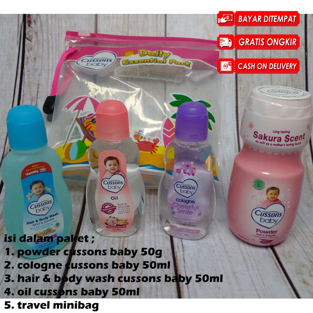 Cussons Baby Mini Bag Gift Set / Paket Mandi Bayi / Cussons travel pack / kado bayi / zafka store