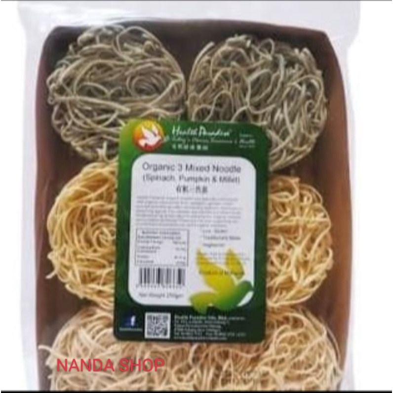 

Health paradise organic 3 mixed noodle( spinach,pumpkin,millet)