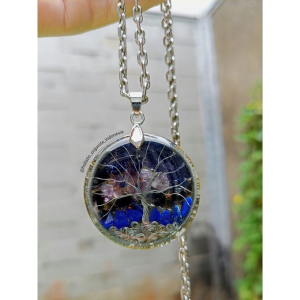 tree of life orgonite pendant liontin orgonite crystal healing