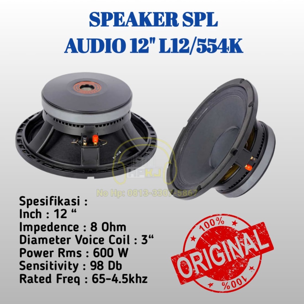 SPEAKER KOMPONEN 12" SPL AUDIO L 12/554K SPEAKER SPL AUDIO L 12/554K