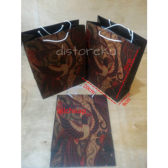 12pcs TAS KERTAS BATIK KECIL PAPER SHOPPING BAG GOODIE BAG SMALL