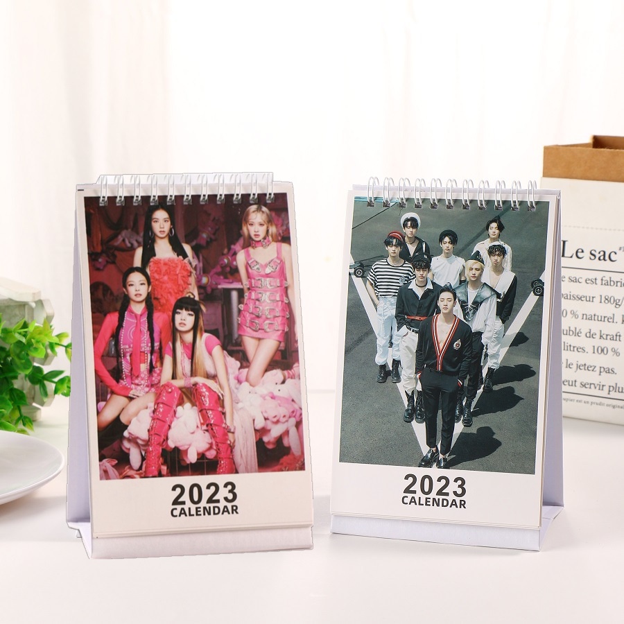 Kalender Meja 2023 Mini Motif Kpop  Untuk Dekorasi Kantor