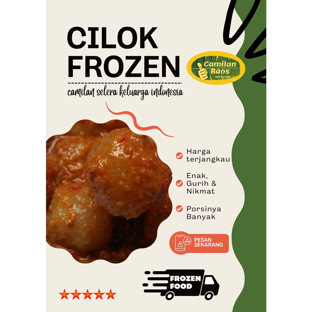 

CILOK RAOS ORIGINAL / CILOK RAOS FROZEN / CILOK RAOS PEDAS