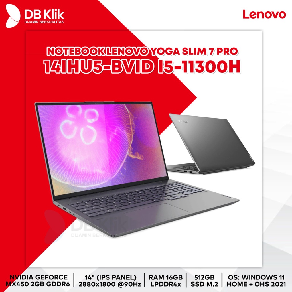 Notebook LENOVO Yoga Slim 7 Pro 14IHU5-BVID i5-11300H 16/512 MX450 14&quot;