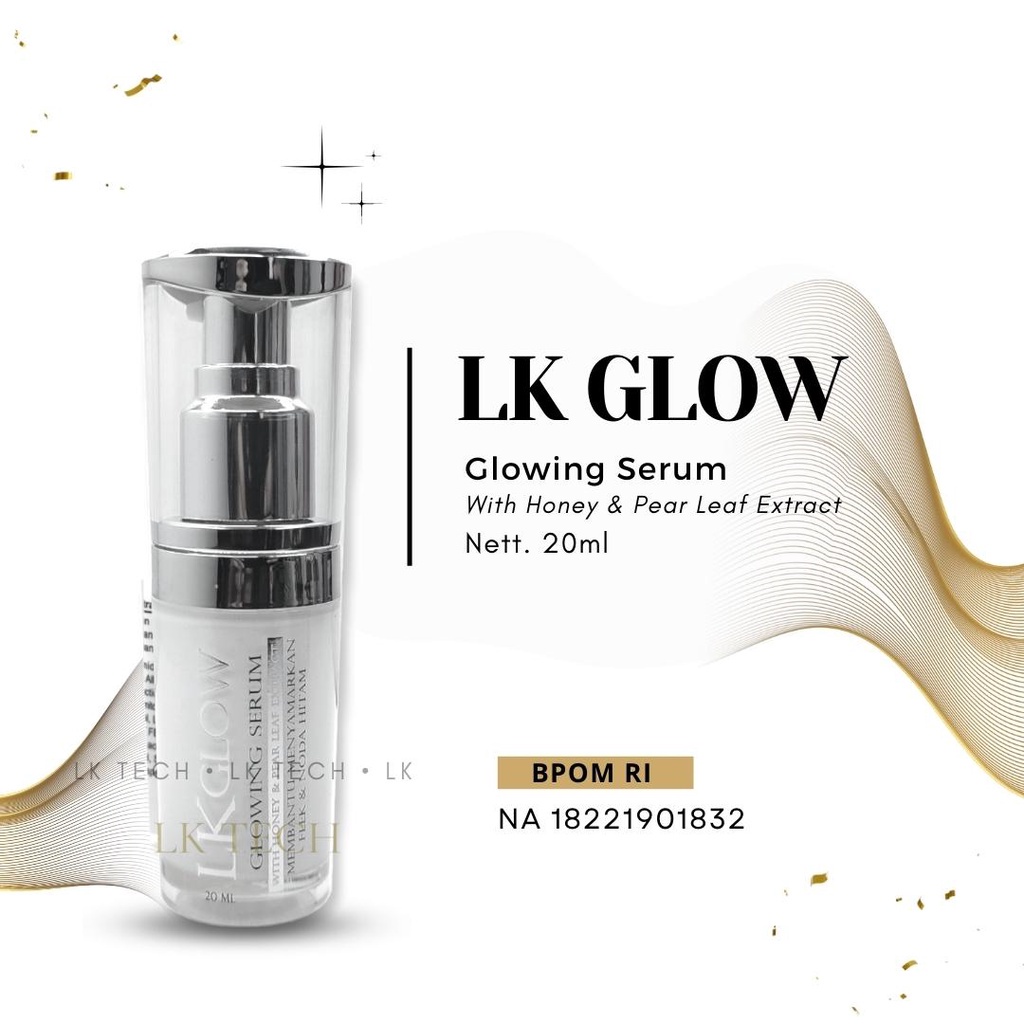 BPOM RI serum Totol Flek  LK Glowing Honey Pear 20ml menyamarkan flek noda hitam