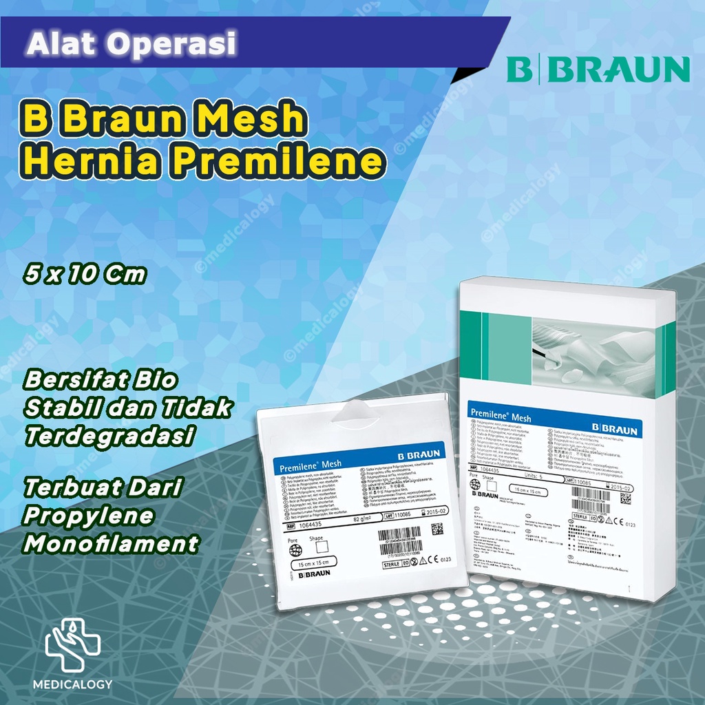 B Braun Premilene Mesh 5 x 10 cm Untuk Operasi Hernia
