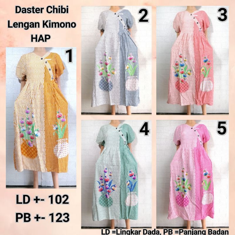 DASTER CHIBI LENGAN KIMONO HAP LD 102 RAYON ADEM BUSUI FRIENDLY VSBG + CPCP + YIYA