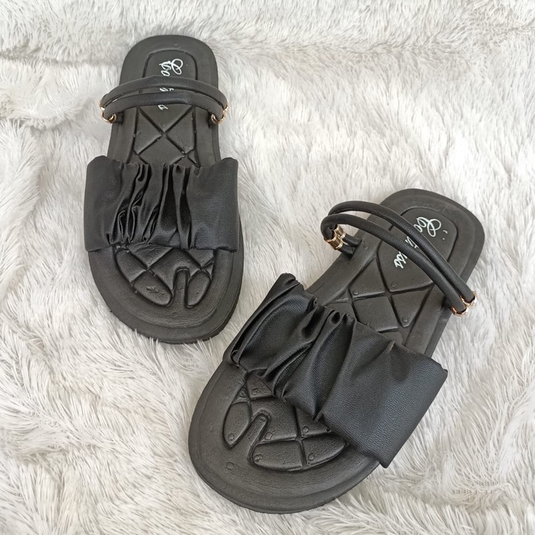 Sandal Wanita Terbaru Teplek Tali Kerut/Sandal Teplek Kekinian