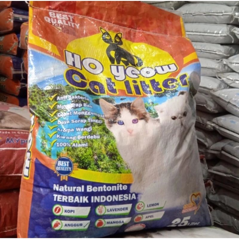 PROMO Pasir Kucing ho yeow 25 liter pasir Wangi dan gumpal