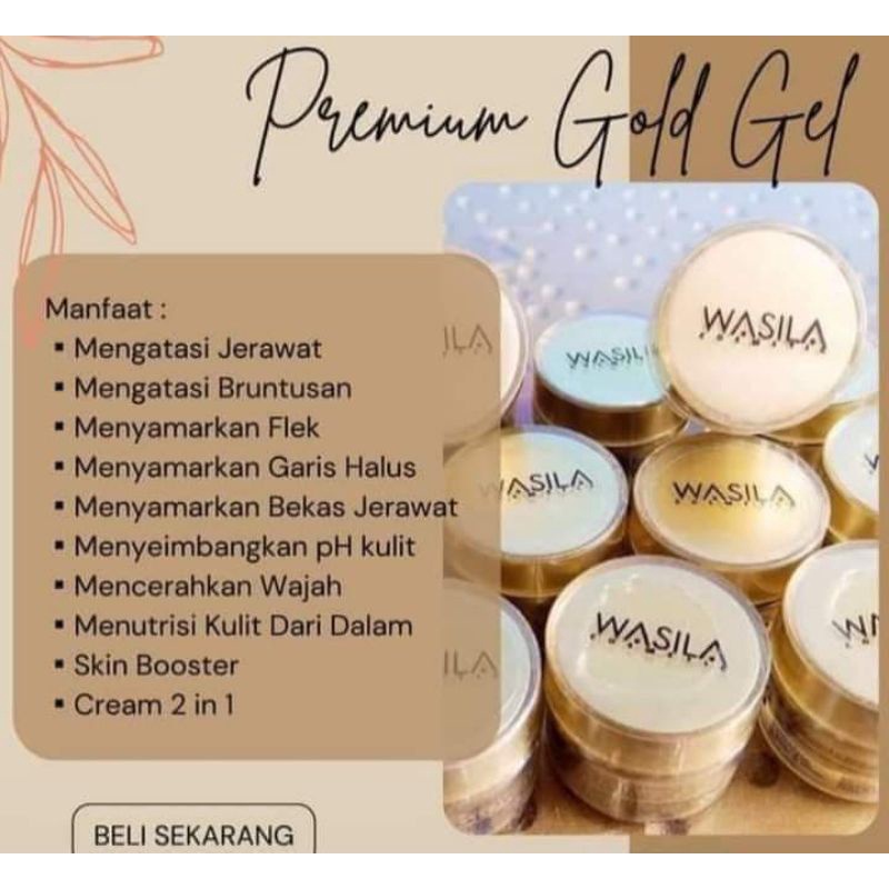 GOLD GEL WASILA COSMETIC/SKINBOOSTER BEST SELLER/SKINCARE BPOM