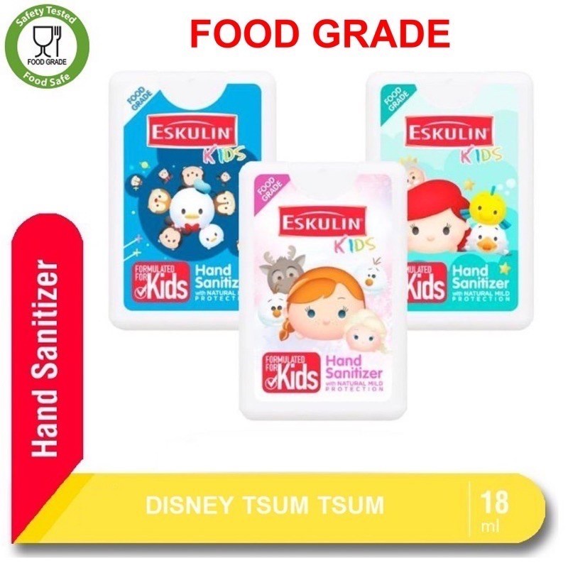 Eskulin Kids Hand Sanitizer Spray Pocket Food Grade Tsum Tsum 18 mL