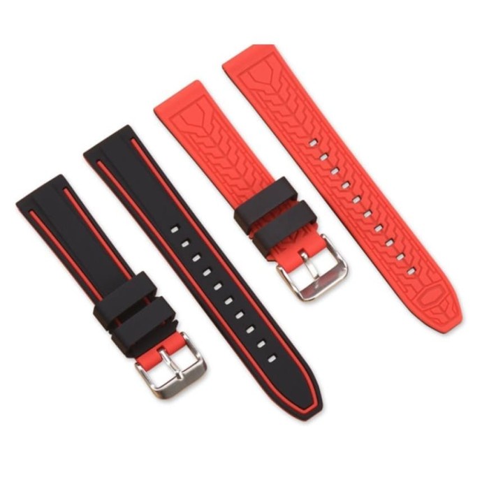 STRAP WATCH RUBBER SILICONE TALI KARET JAM TANGAN UKURAN 20 MM - 26 MM