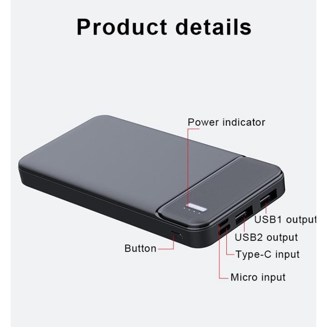 NEX Q6/Q6F POWERBANK 10000MAH LI-POLIMER BATTERY FAST CHARGING 22.5WPD GFHT64769FR